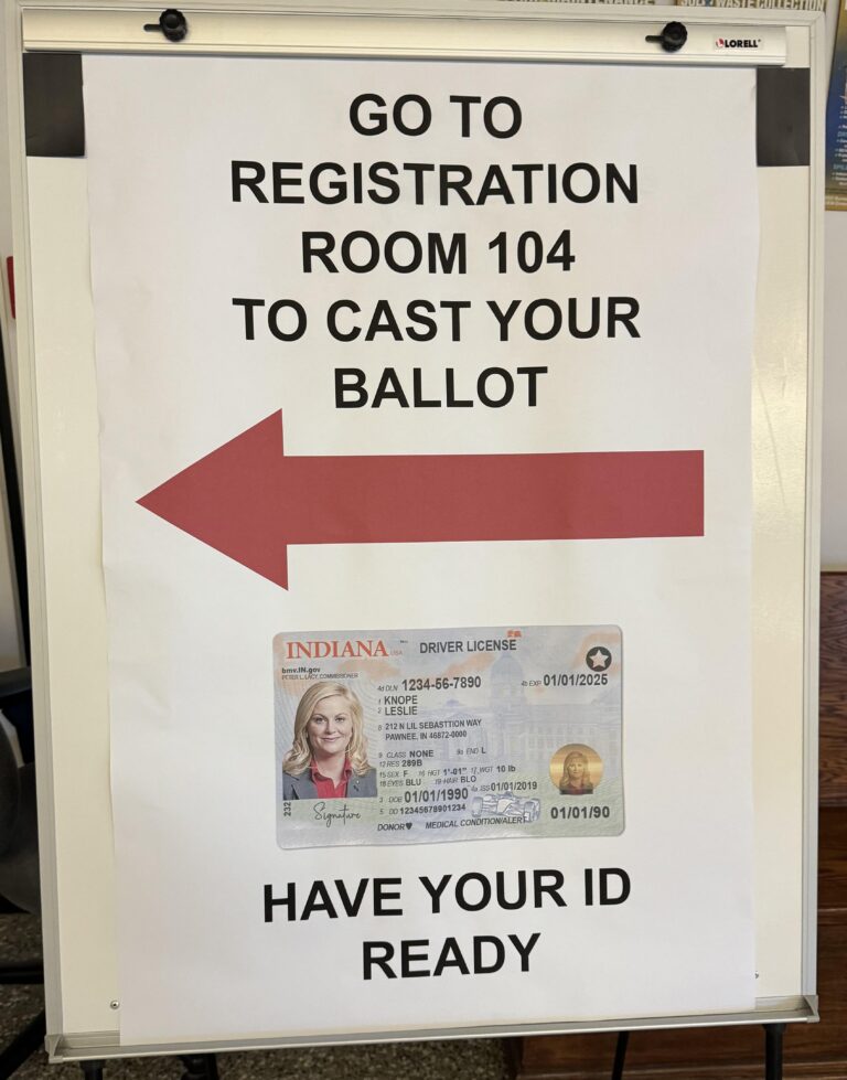 saw a familiar face in the voter waiting area in muncie indiana efb88f vote knope.jpeg