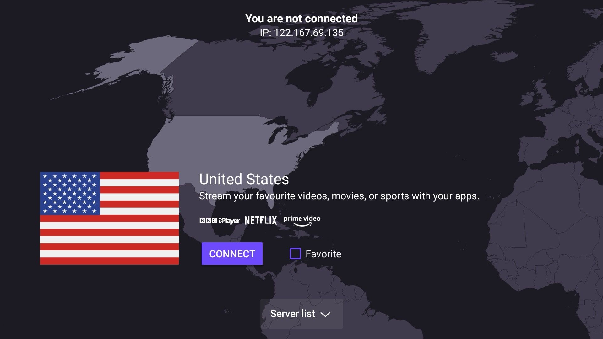 connect to a US server