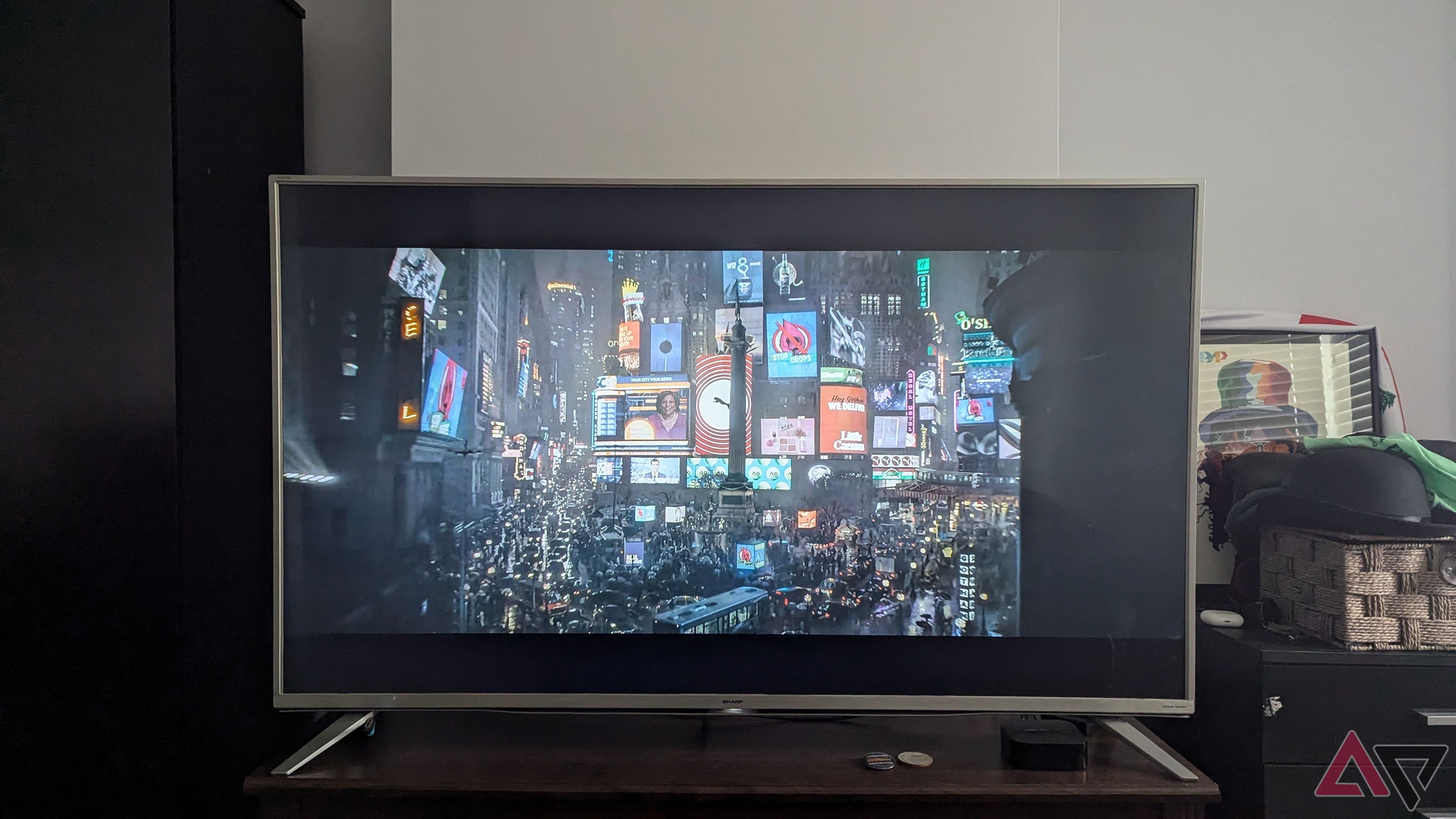 Amazon Fire TV Stick Lite playing The Batman on TV screen