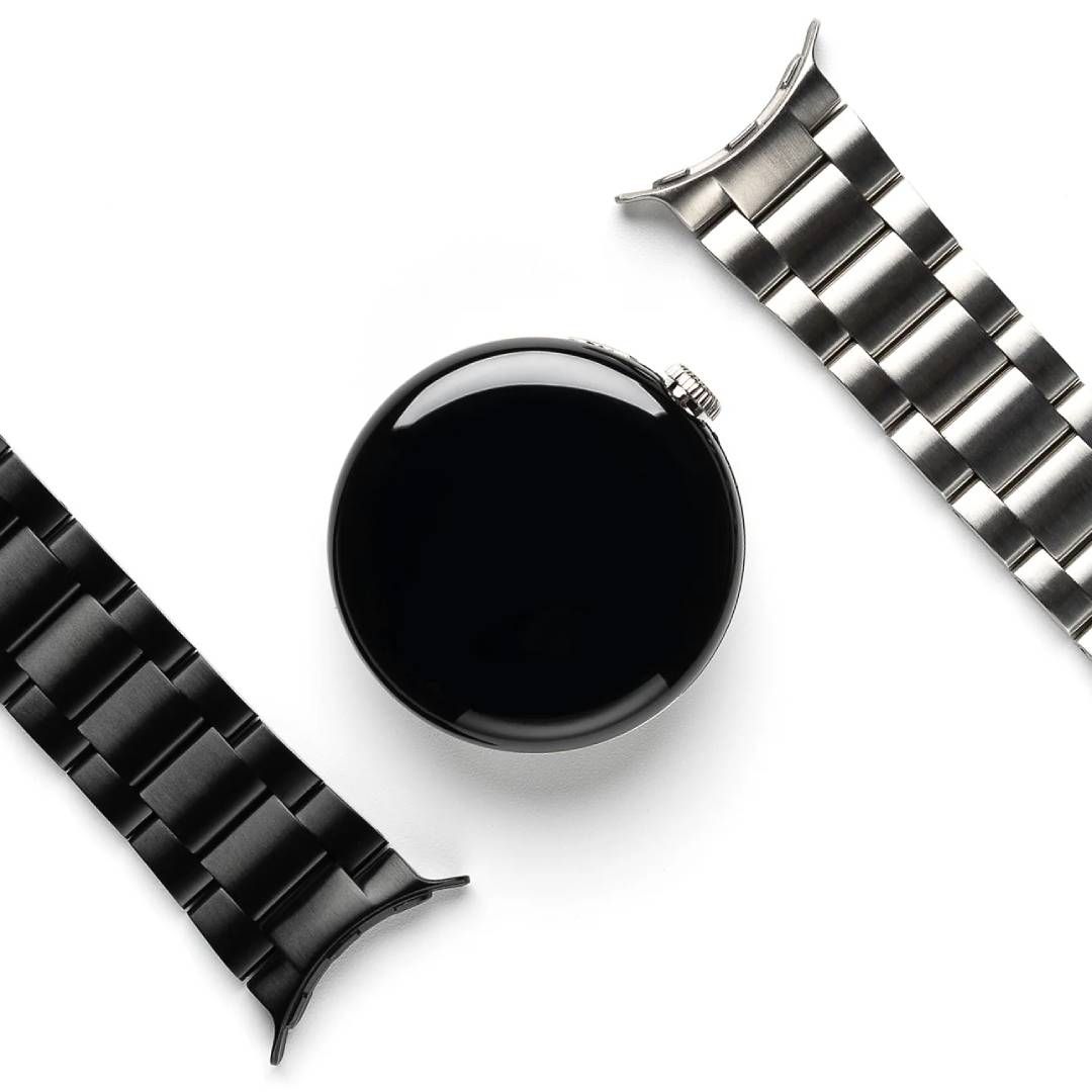 A render of the two colors of Ringke Metal One band for the Pixel Watch and Watch 2