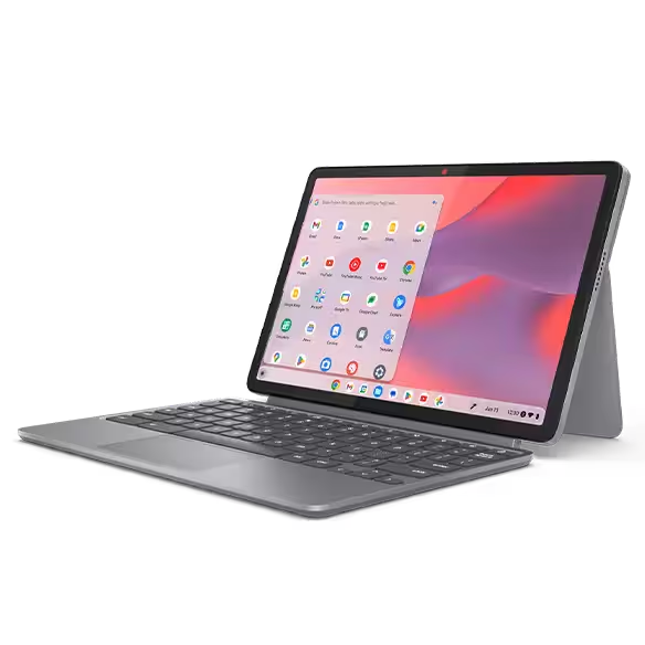 A Lenovo Chromeboook Duet 11 (2024) on a white background