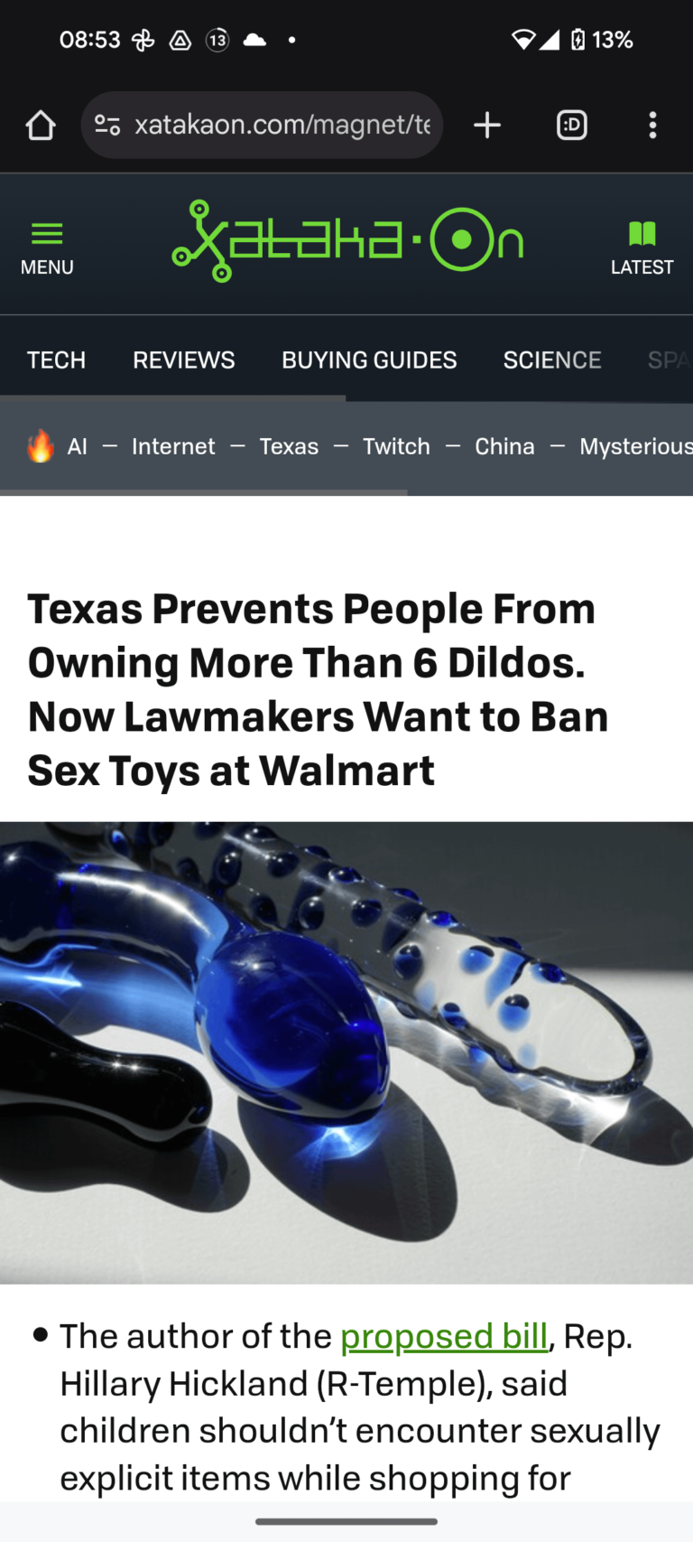 texas prevents people from owning more than 6 dildos now lawmakers want to ban sex toys at walmart.png