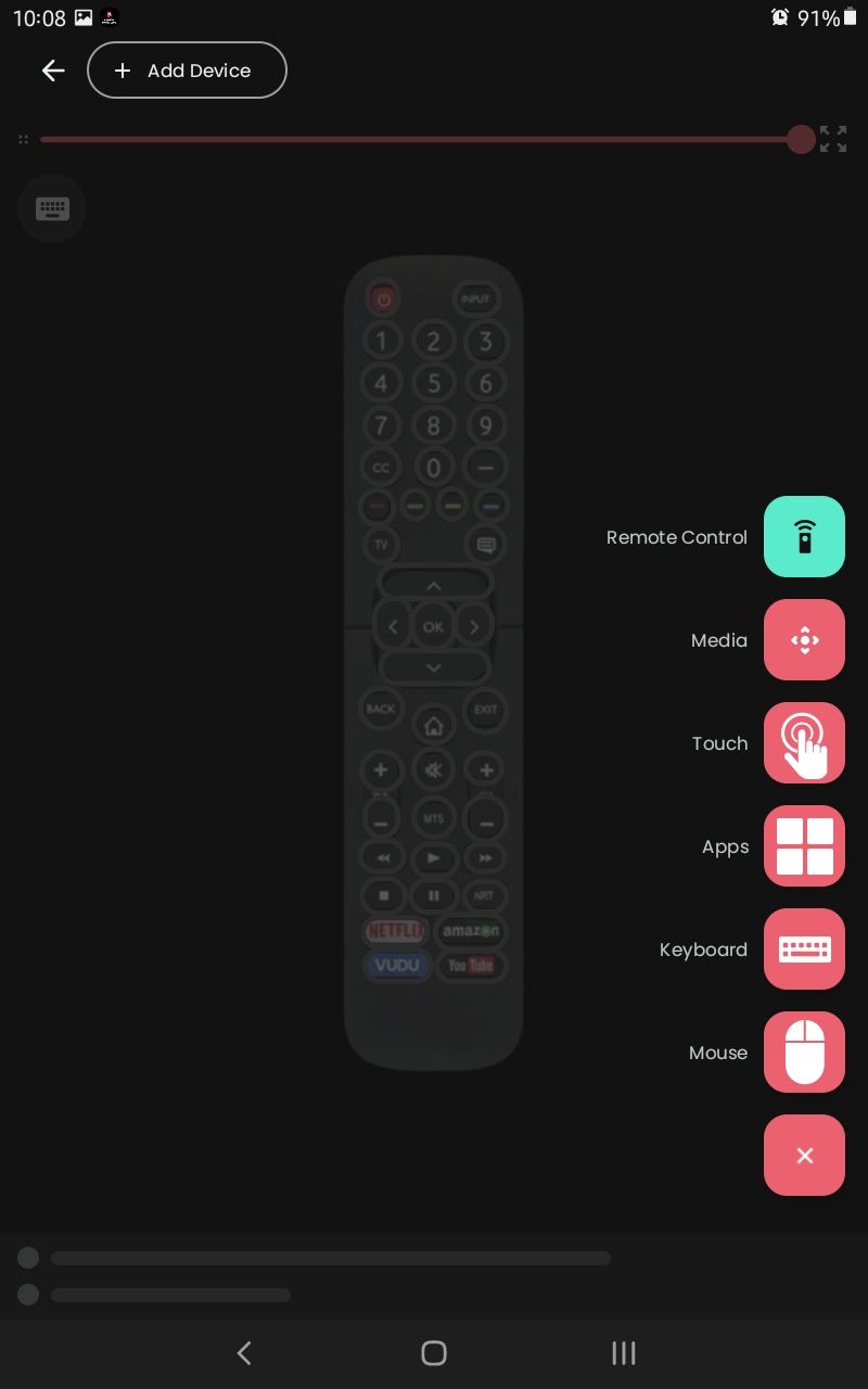 choosing a remote skin in remote for hisense smart tv app