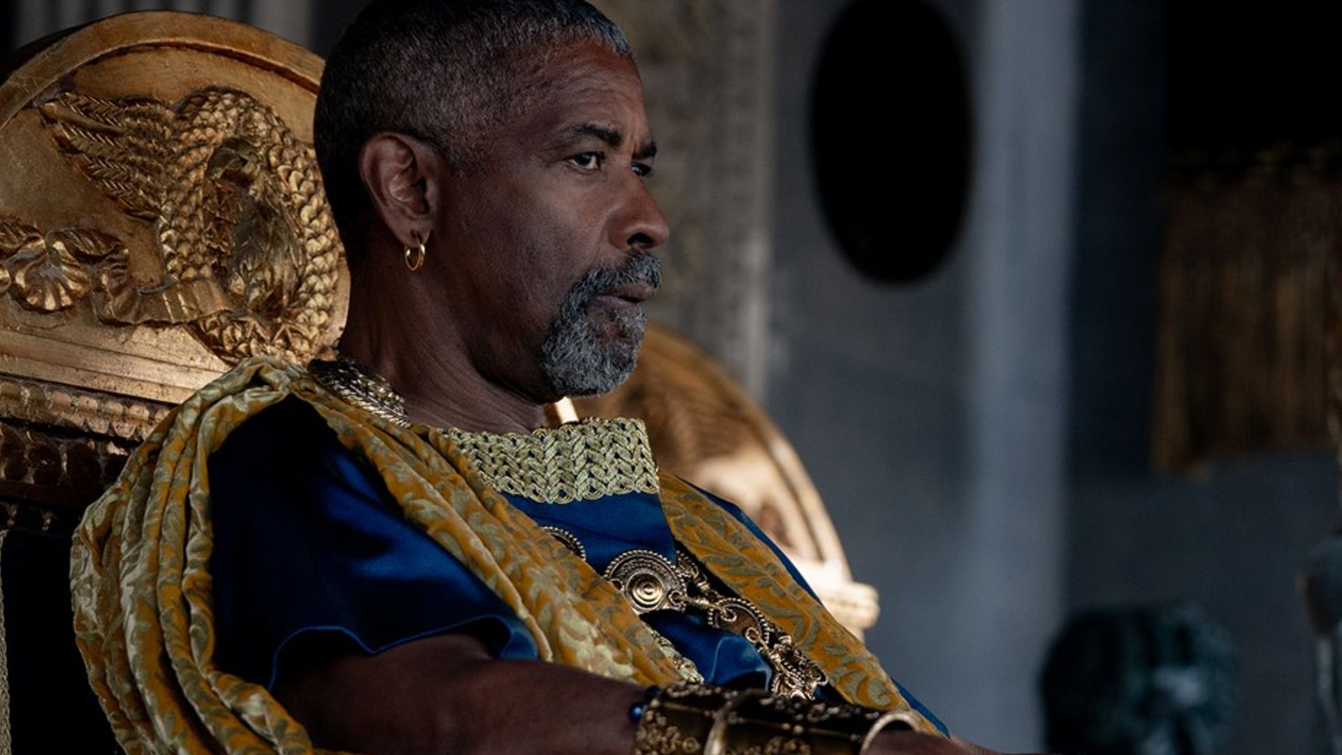 Denzel Washington as Macrinus in Gladiator II