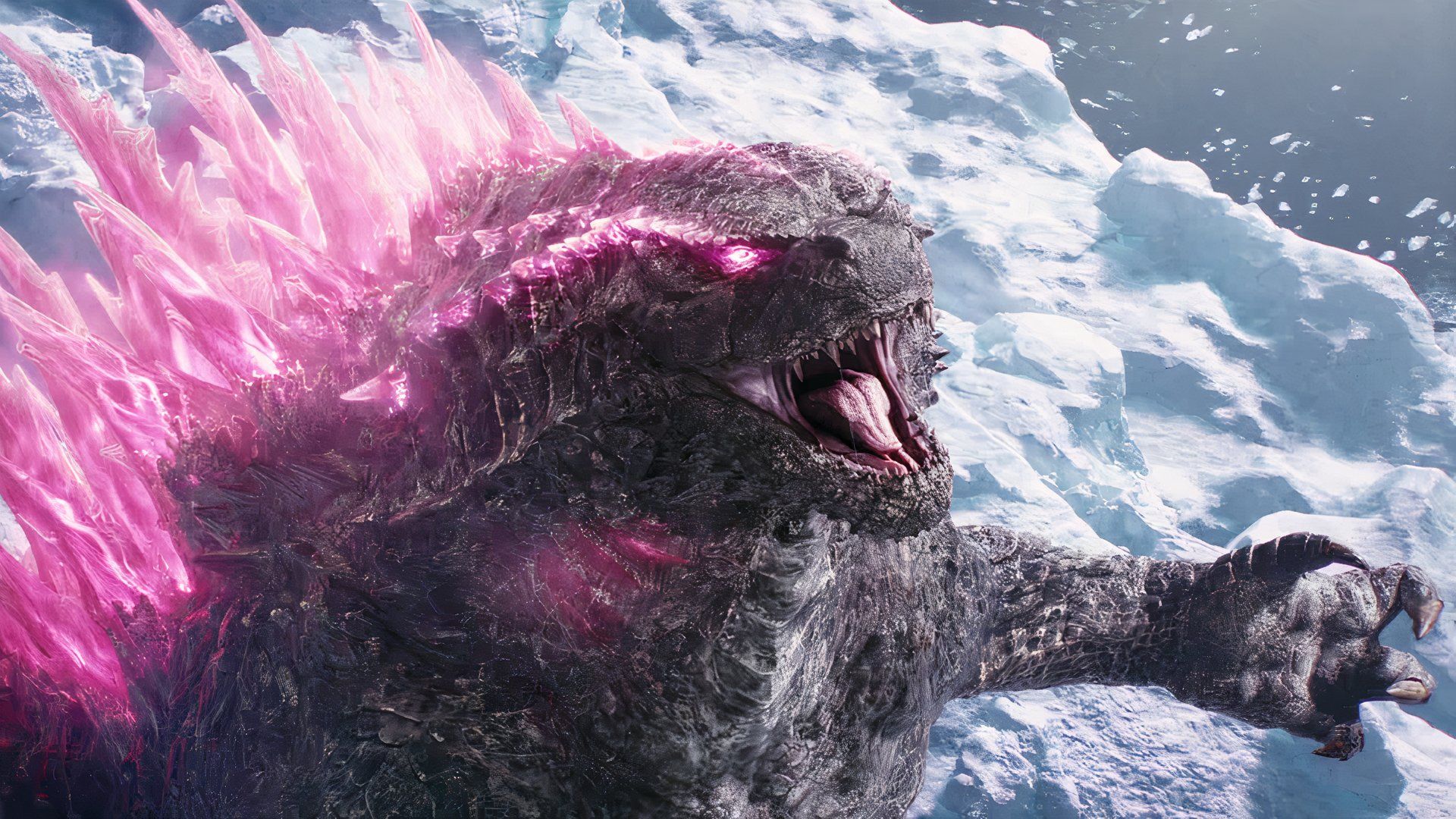 Godzilla glows pink in Godzilla x Kong: The New Empire