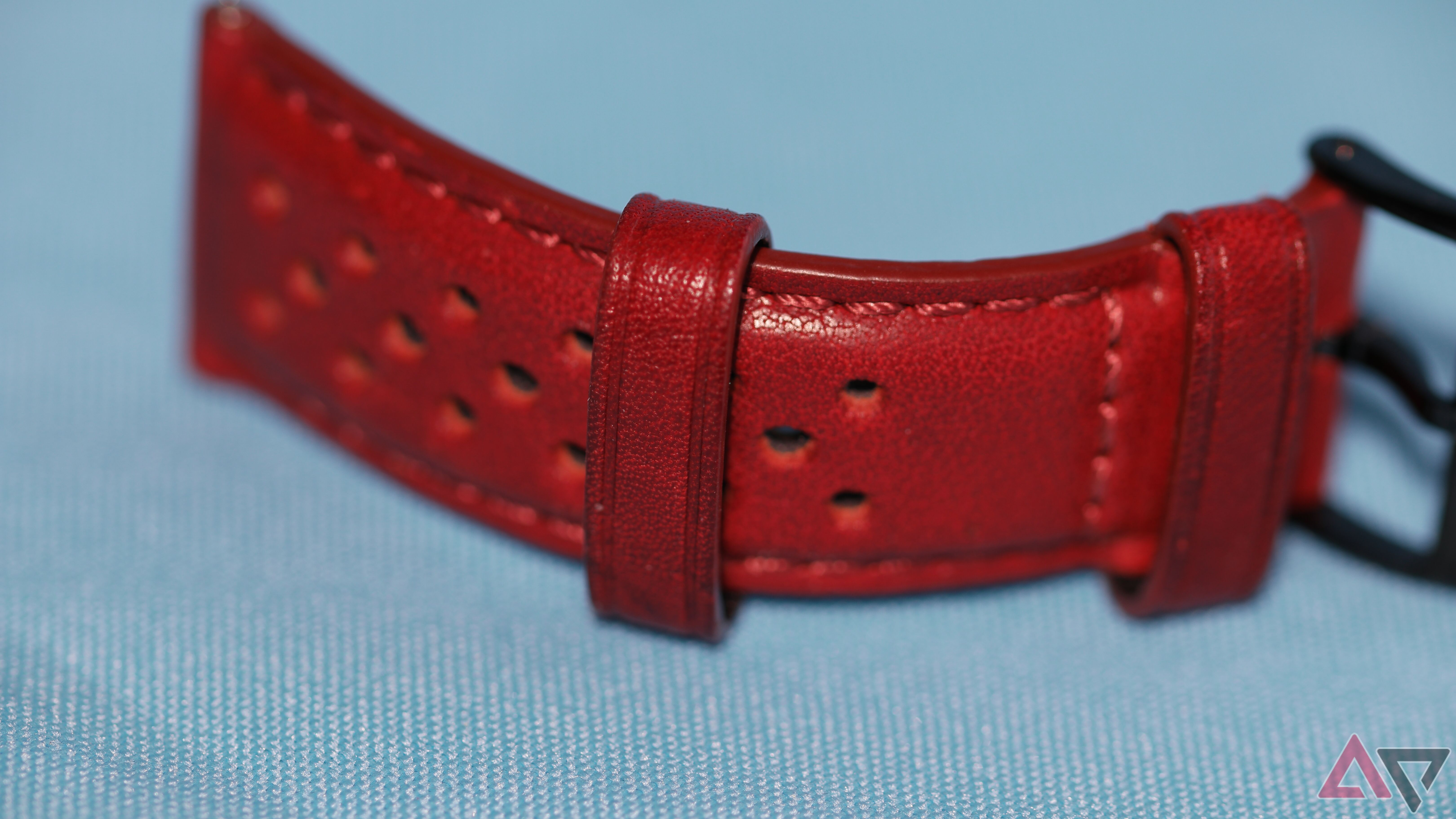 Image of half of a Barton Horween racer smartwatch strap