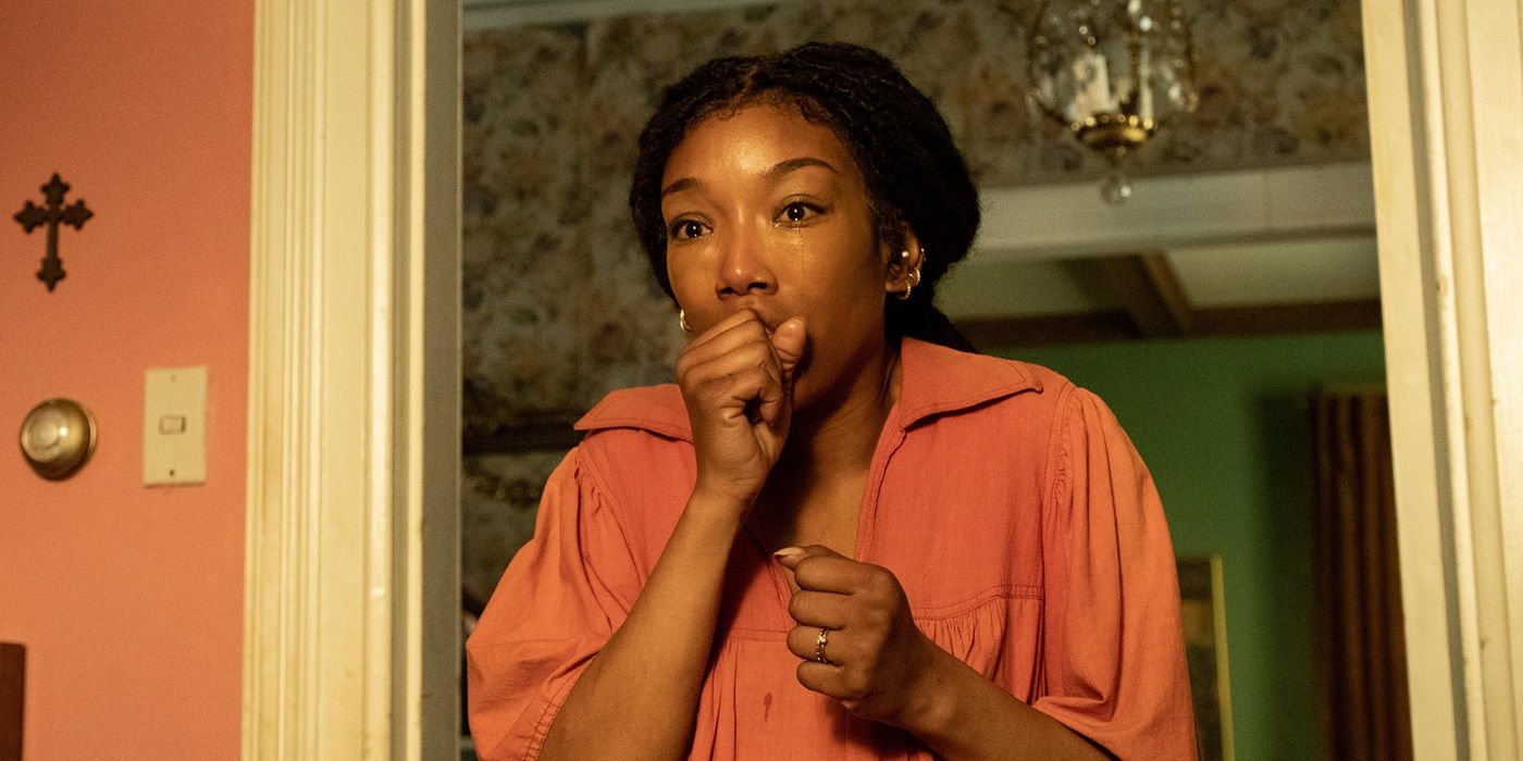 Brandy Norwood is scared in A24 movie The Front Room