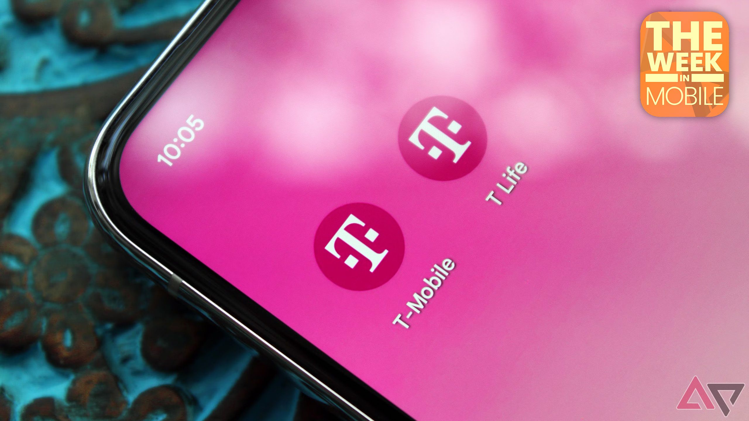 Photo of a phone with the T-Mobile app and T Life app on its home screen.