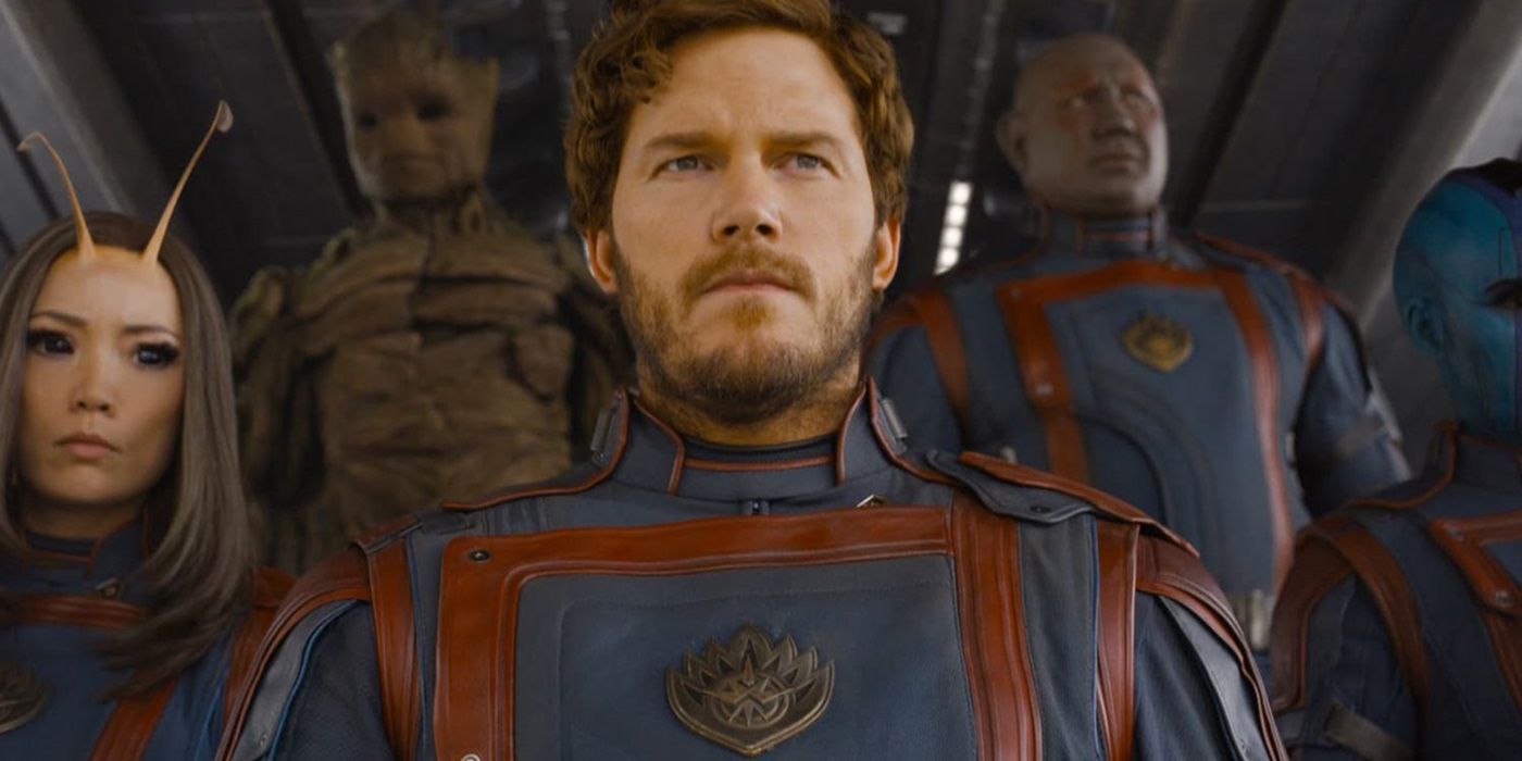 The Guardians of the Galaxy wearing Nova Corps suits.