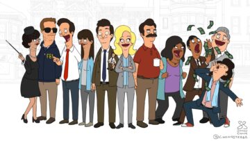 parks and rec x bobs burgers by simon chong.jpeg