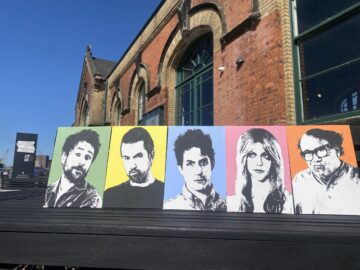 collection of acrylic portraits i finished this week took the photos outside the titanic pumphouse in belfast thought it looked similar to the outside of paddys.jpeg