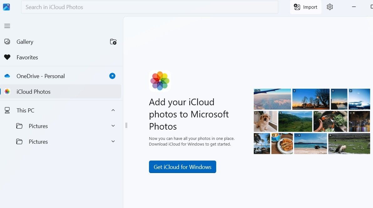 iCloud and OneDrive integration in Windows 11 Photos app