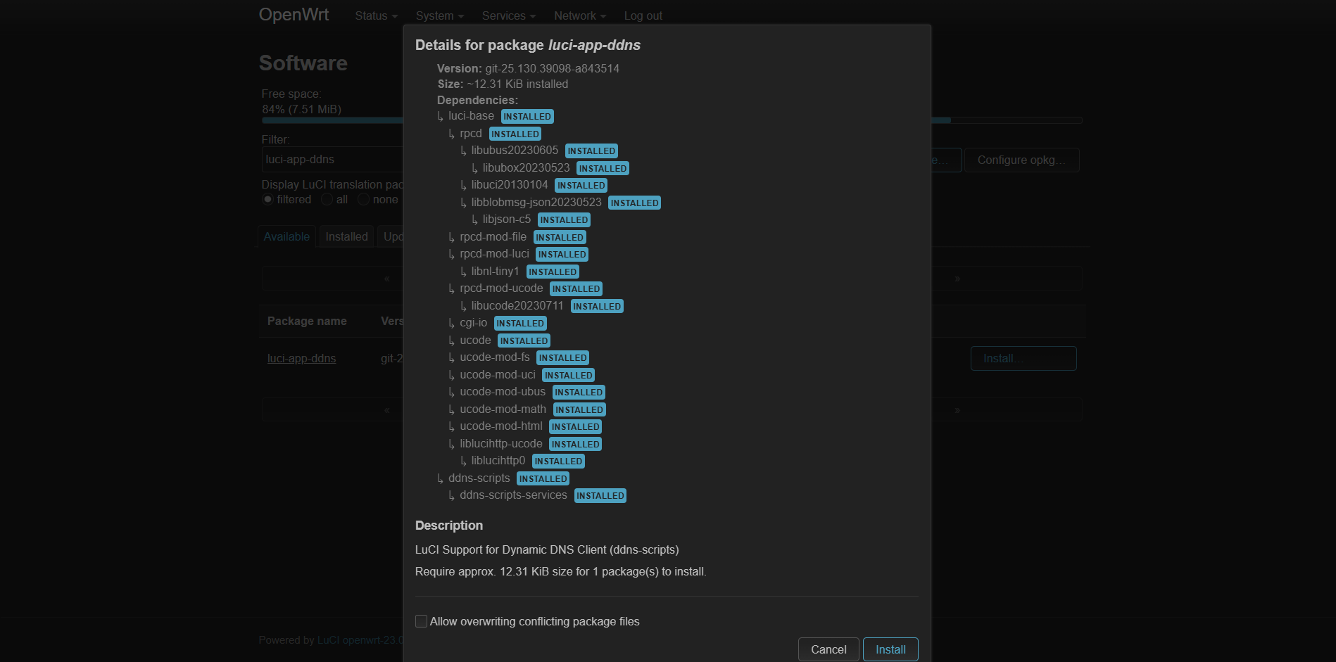 Installing tools for my router