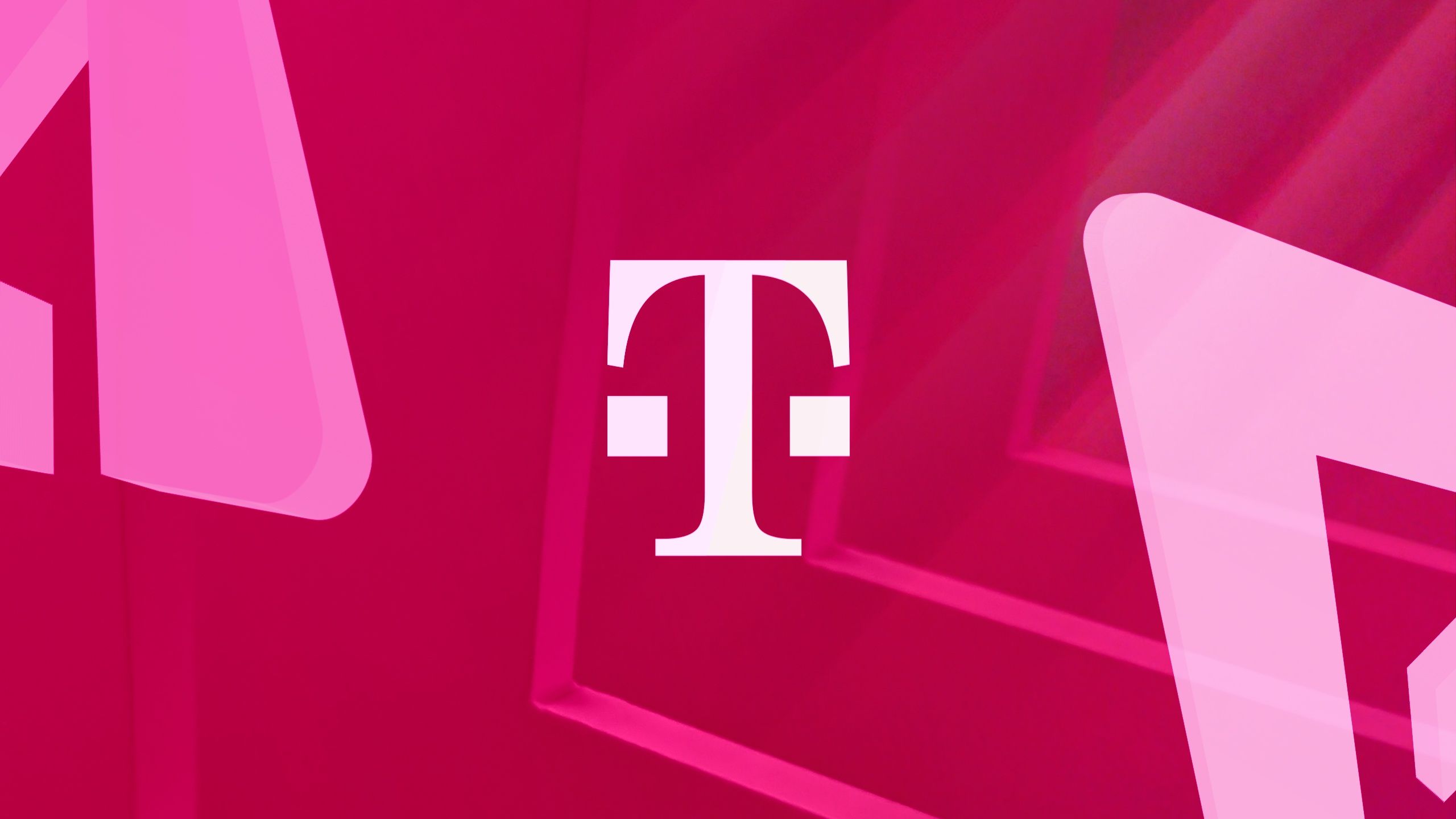 The T-Mobile logo against a pink background