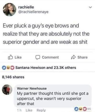 eyebrow pluck turned into full debate on strength ego reality.jpeg