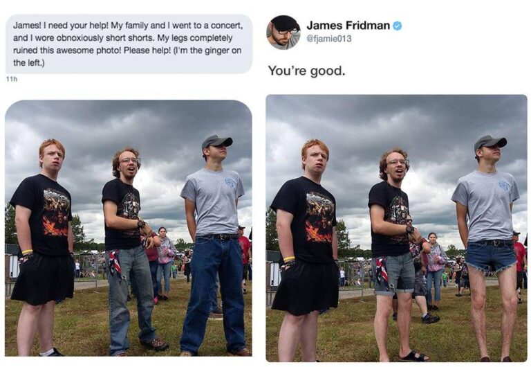 photoshop guy im on the left and my legs ruined this photo can you fix it.jpeg