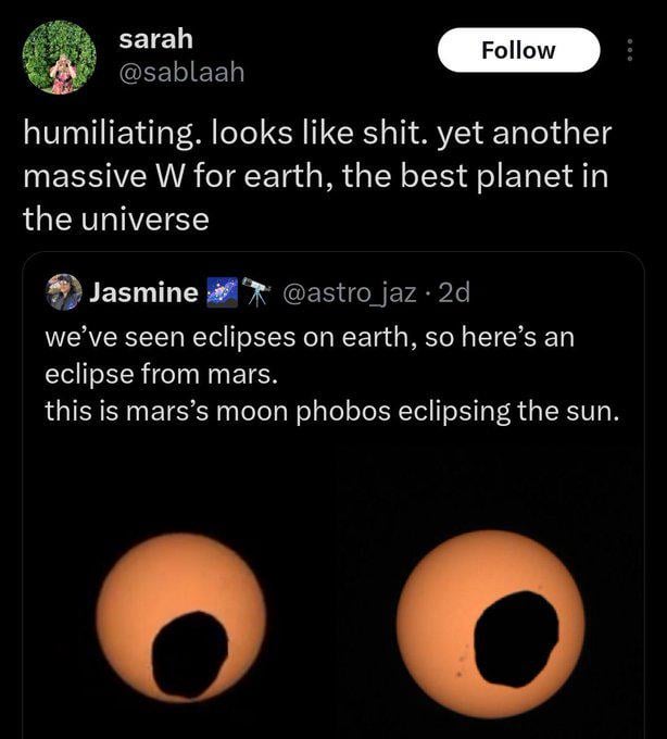 yet another massive w for earth the best planet in the universe.jpeg