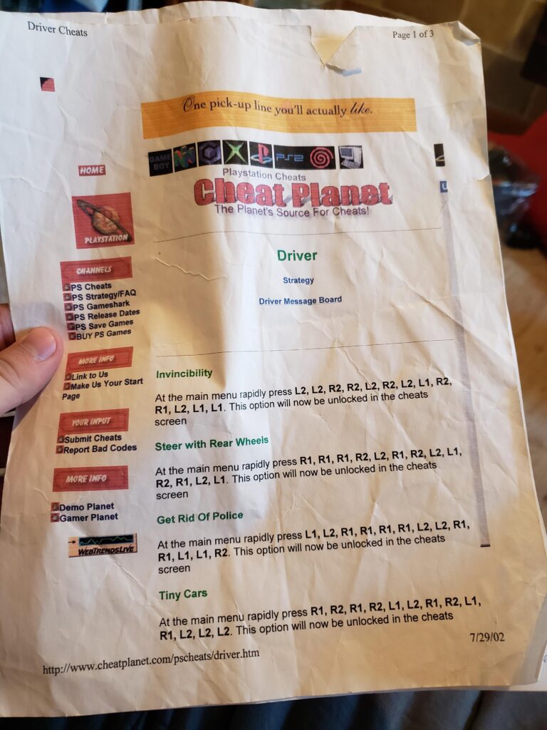 printing out cheat codes from the internet.jpeg