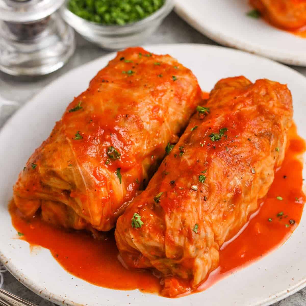 plated Easy Cabbage Rolls