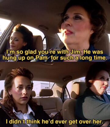 do you think phyllis knew beforehand that karen was unaware about jim and pams relationship and deliberately stirred the pot for drama or did she genuinely not know.jpeg