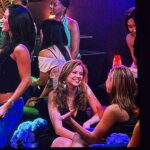 watching 40 year old virgin and in the scene where steve carell goes to a nightclub for the first time theres a girl you can very briefly see who looks exactly like pam.jpeg