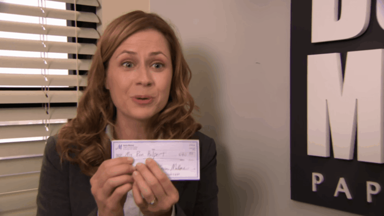 my man kevin coming through with 40 bucks for the halpert wedding.png