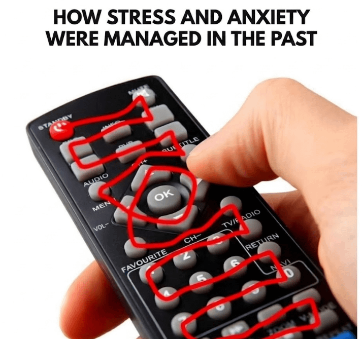 tracing the patterns on the tv remote to calm down.png