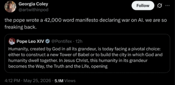the pope wrote a 42000 word manifesto declaring war on ai.png