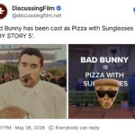 bad bunny has been cast as pizza with sunglasses in toy story 5.jpeg