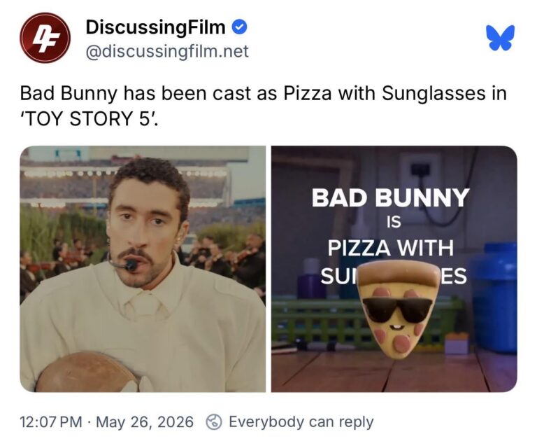 bad bunny has been cast as pizza with sunglasses in toy story 5.jpeg