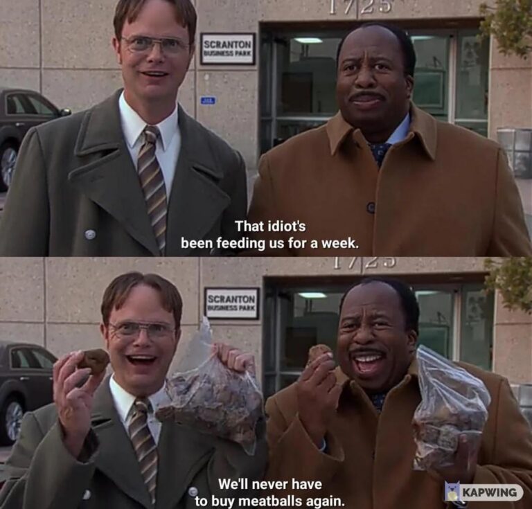 jim spending a fortune and countless hours on prank meatballs may make him dumber than kevin.jpeg